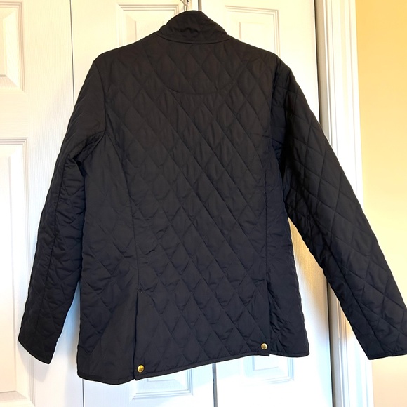 Lands’ End Women’s Quilted Zippered Short Riding Jacket Black Size M (10-12) - Picture 4 of 15